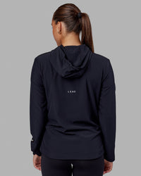 Woman wearing Fitstop Womens Functional Training Jacket - Black | Thumbnail Index: 1