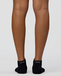 Fast Performance Ankle Socks - Black-White | Thumbnail Index: 3