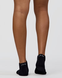 Fast Performance Ankle Socks - Black-White | Thumbnail Index: 1