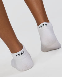 Fast Performance Ankle Socks - White-Black | Thumbnail Index: 2