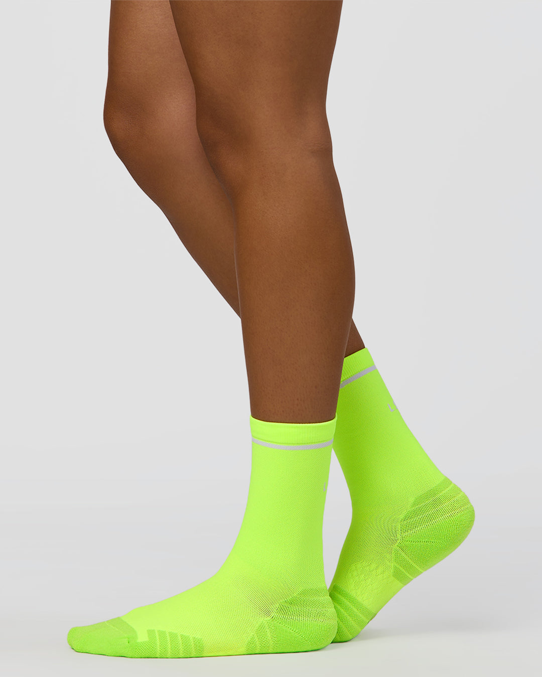 Fast Performance Crew Socks 2.0 - Lime Glo-White - view 1