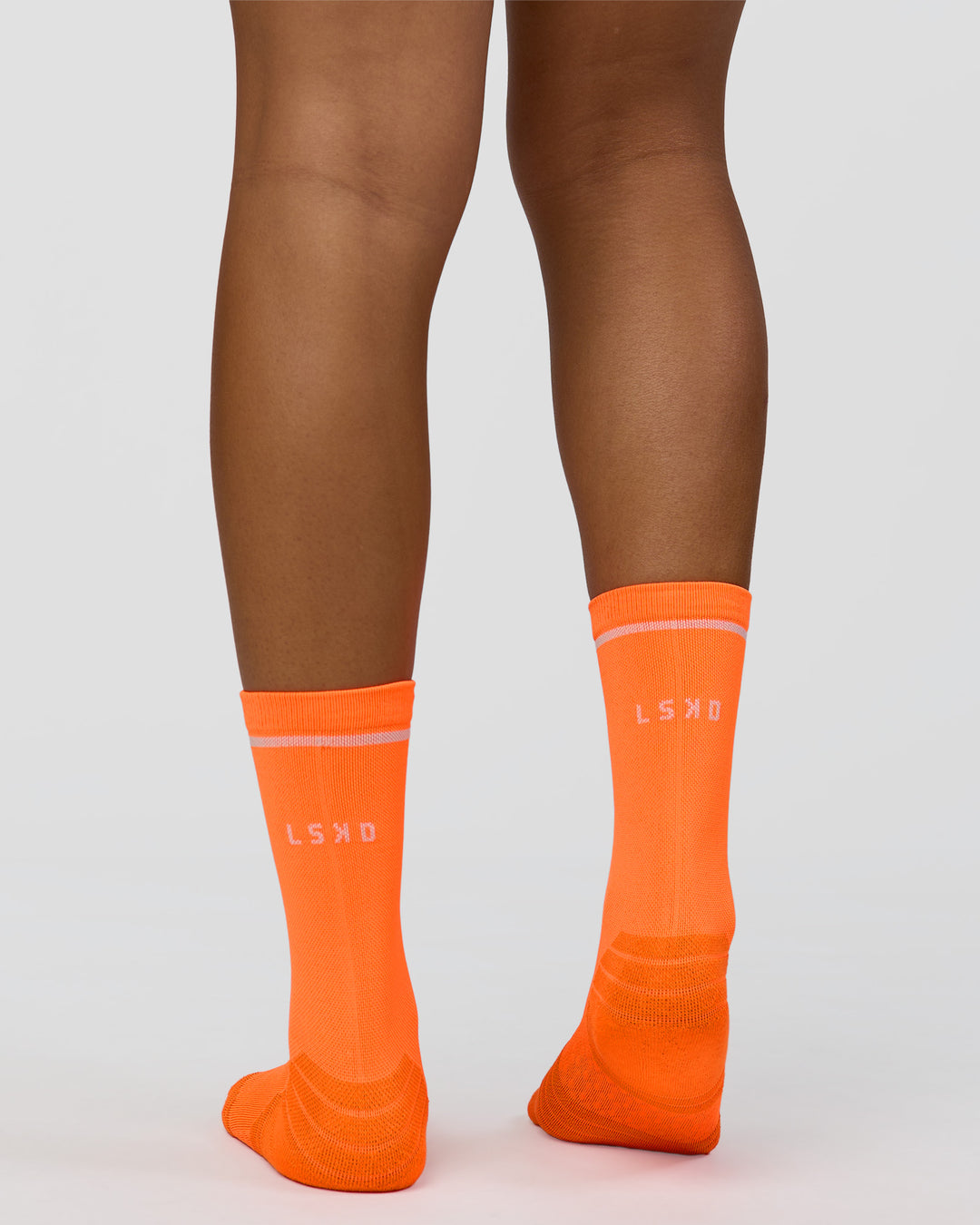 Fast Performance Crew Socks 2.0 - Neon Orange-White - view 2