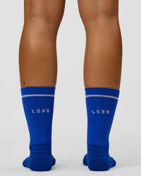 Fast Performance Crew Socks 2.0 - Electric Indigo-White | Thumbnail Index: 3