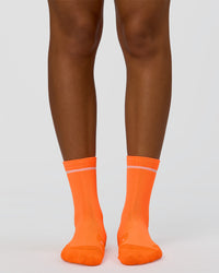 Fast Performance Quarter Socks 2.0 - Neon Orange-White | Thumbnail Index: 1