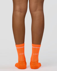 Fast Performance Quarter Socks 2.0 - Neon Orange-White | Thumbnail Index: 2