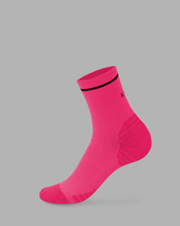 Fast Performance Quarter Socks - Ultra Pink-Black | Thumbnail Index: 0