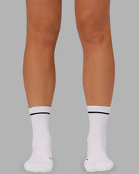 Fast Performance Quarter Socks - White-Black | Thumbnail Index: 3