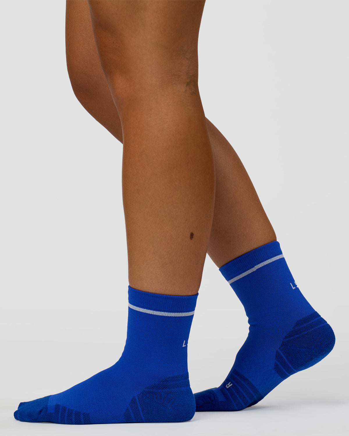 Fast Performance Quarter Socks 2.0 - Electric Indigo-White