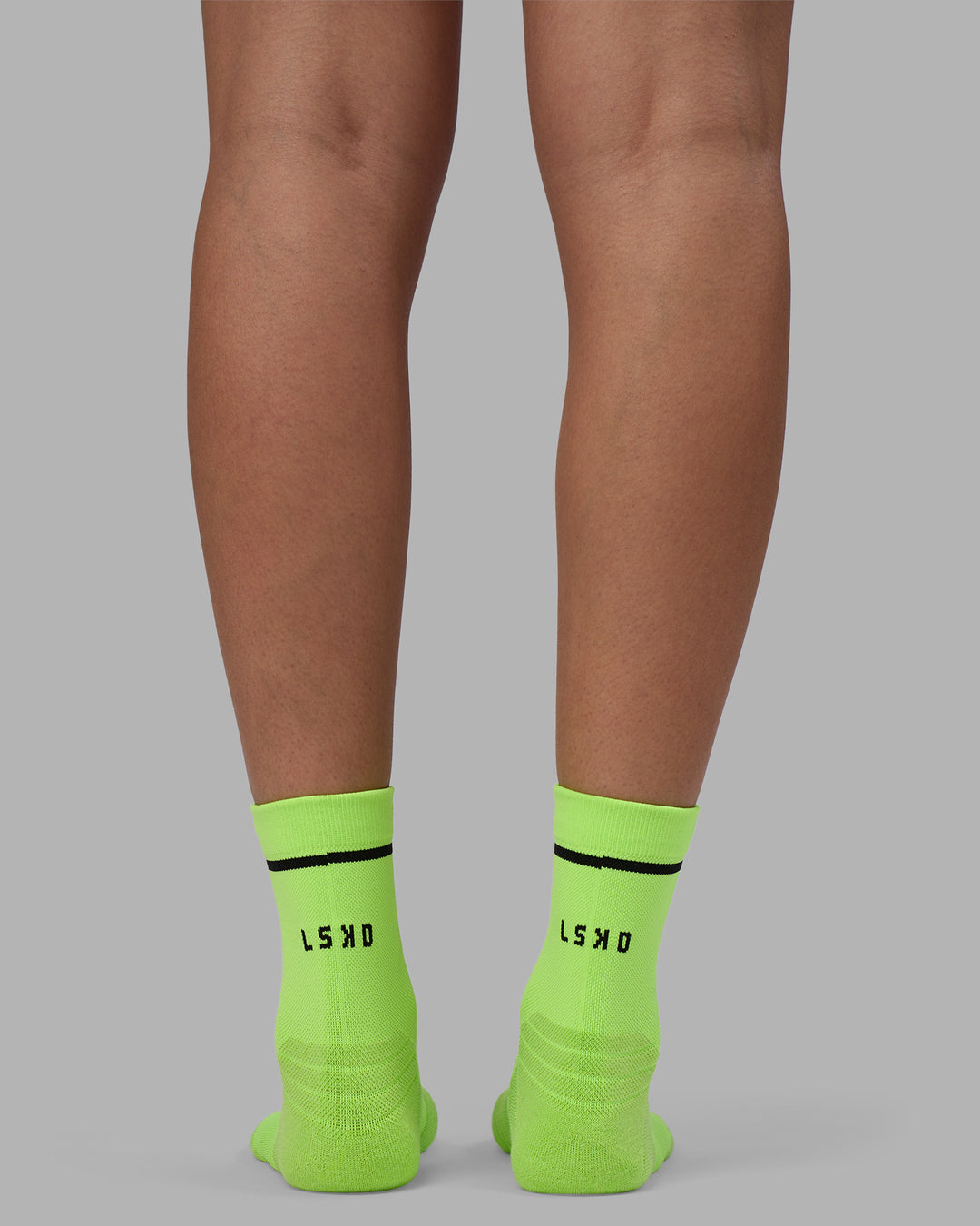 Fast Performance Quarter Socks - Lime Glo-Black - view 6