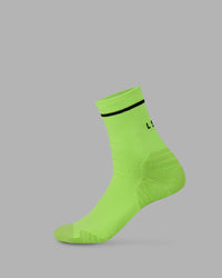 Fast Performance Quarter Socks - Lime Glo-Black | Thumbnail Index: 0