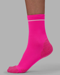 Fast Performance Quarter Socks - Neon Pink-White | Thumbnail Index: 4