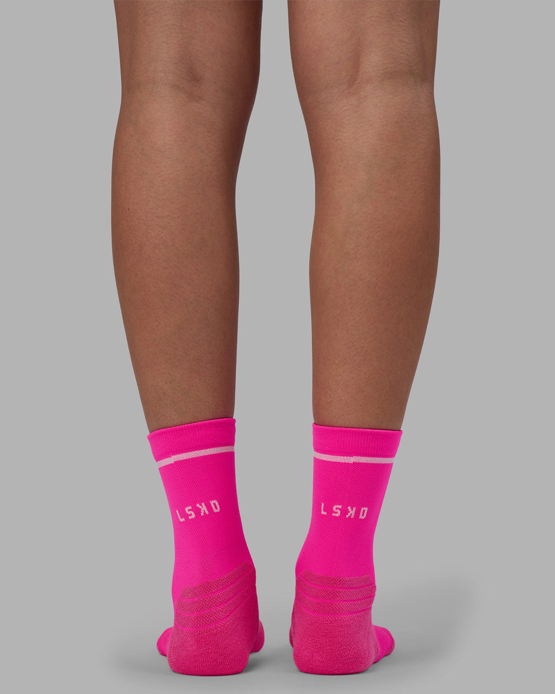 Fast Performance Quarter Socks - Neon Pink-White - view 4