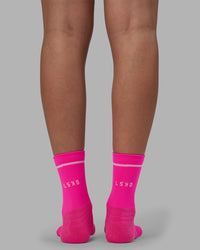 Fast Performance Quarter Socks - Neon Pink-White | Thumbnail Index: 3