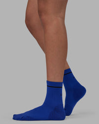 Fast Performance Quarter Socks - Power Cobalt-Black | Thumbnail Index: 1