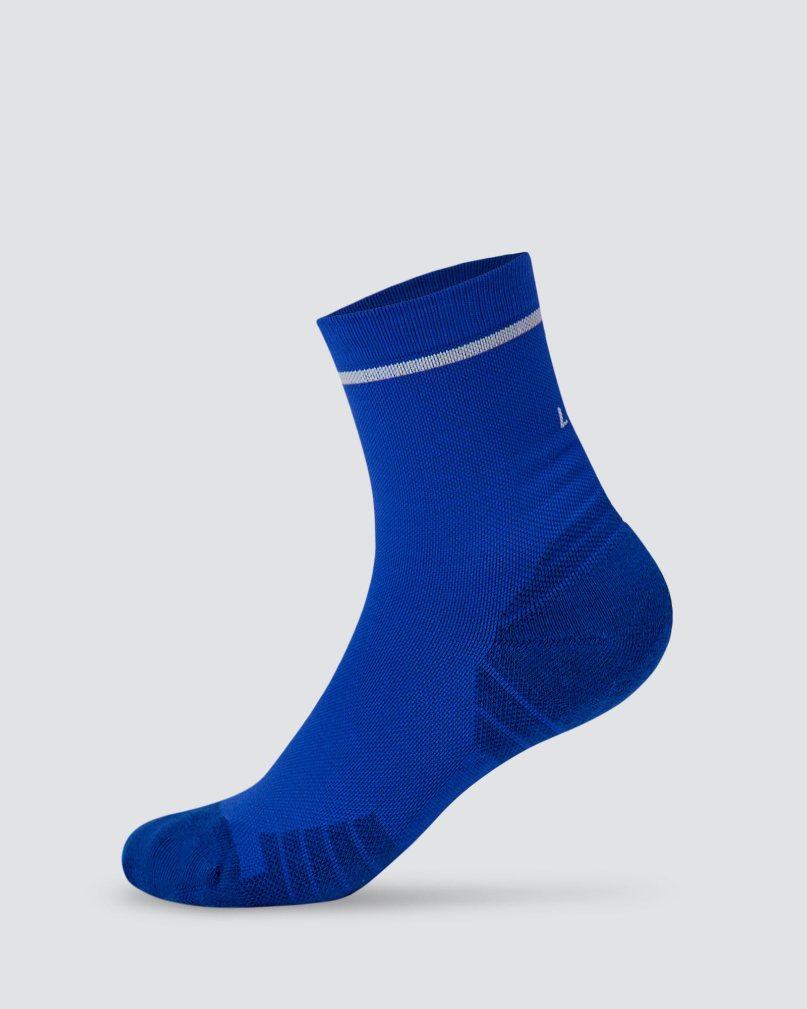 Fast Performance Quarter Socks 2.0 - Electric Indigo-White