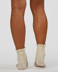 Frill Quarter Sock - Ivory | Thumbnail Index: 3