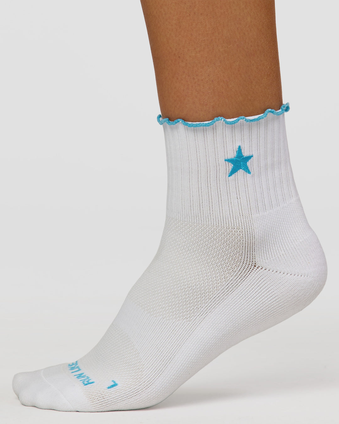 GG - Fast Frill Quarter Sock - GG- White-Baltic Sea - view 7
