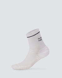 1% Better Performance Quarter Socks - White-Black | Thumbnail Index: 0