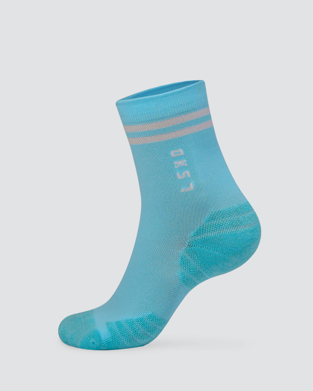 Accelerate Performance Quarter Socks - Baltic Sea-White - view 1