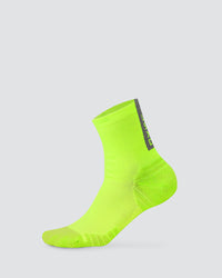 Run Club Performance Quarter Socks - Lime Glo | Thumbnail Index: 0