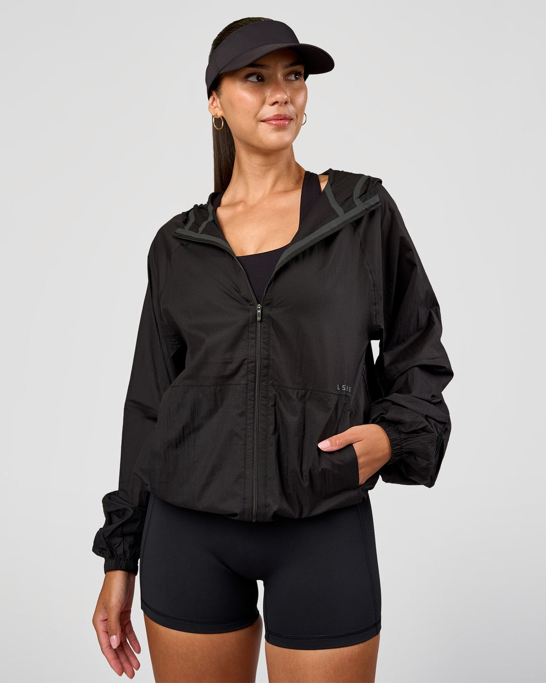 Woman wearing Go-To Visor - Black - view 5