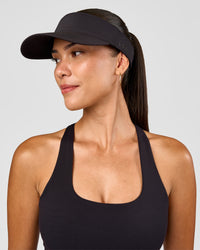 Woman wearing Go-To Visor - Black | Thumbnail Index: 2