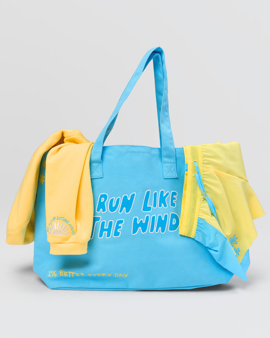 Hold It All Canvas Tote - Baltic Sea-Lemon - view 7