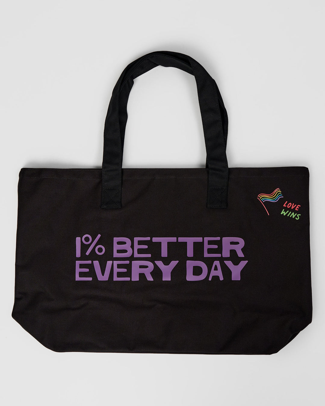 Hold It All Canvas Tote - Black-Multi - view 2