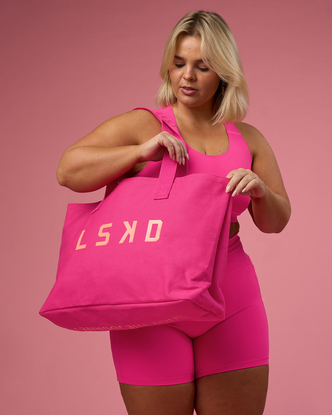 Hold It All Canvas Tote - Ultra Pink - view 1