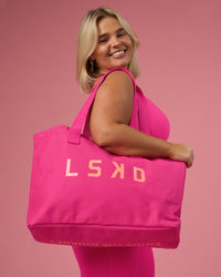Hold It All Canvas Tote - Ultra Pink | Thumbnail Index: 2