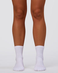 Journey Pilates Grip Socks - White-Pale Lilac | Thumbnail Index: 3