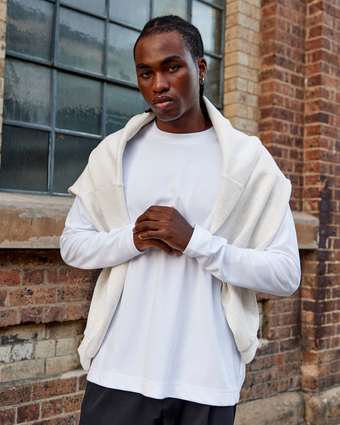 AfterDark ZeroCrease Long Sleeve Tee - White - view 2