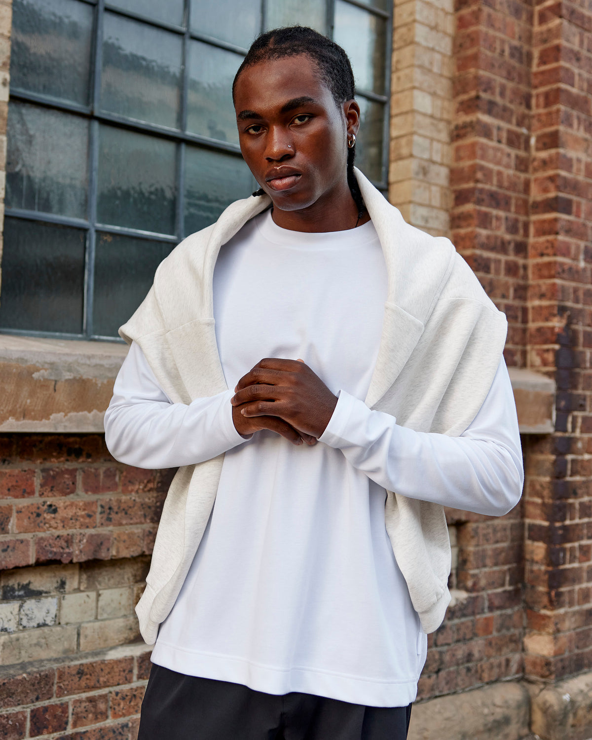 AfterDark ZeroCrease Long Sleeve Tee - White