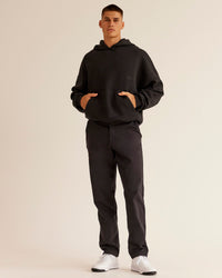 Man wearing All Day ZeroCrease™  Regular Pant - Black | Model:Jackson | Size:34 | Thumbnail Index: 2