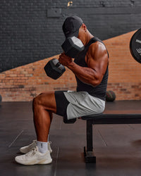 Man wearing BaseTech Tank - Black | Model:Paris | Size:L | Thumbnail Index: 1