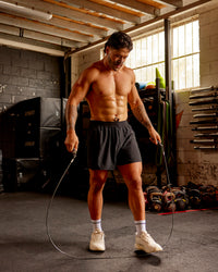 Man wearing Functional Training 5" Short - Black | Model:Hiko | Size:L | Thumbnail Index: 2