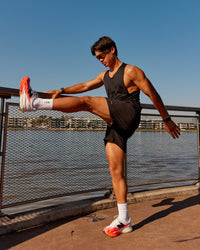 Model wearing Rep TRD Ripstop 7" Training Short - Black | Model:George | Size:L | Thumbnail Index: 5