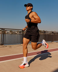 Model wearing Rep TRD Ripstop 7" Training Short - Black | Model:George | Size:L | Thumbnail Index: 3