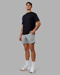 Man wearing 1% Better Value Series FLXCotton Tee Oversize - Black-Black | Model:Jackson | Size:L | Thumbnail Index: 8