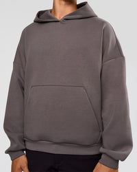 Man wearing AfterDark ZeroCrease Oversized Hoodie - Duskstone | Model:Jackson | Size:L | Thumbnail Index: 10