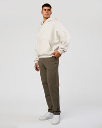 Man wearing AfterDark ZeroCrease Oversized Hoodie - Silver Marl | Model:Jackson |Size:L | Thumbnail Index: 9