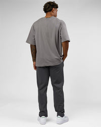 Man wearing AfterDark ZeroCrease Oversized Tee - Storm Front | Model:Xav | Size:L | Thumbnail Index: 5