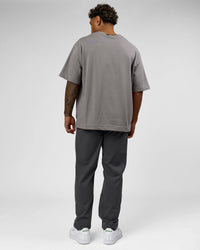 Man wearing AfterDark ZeroCrease Oversized Tee - Storm Front | Model:Xav | Size:L | Thumbnail Index: 6