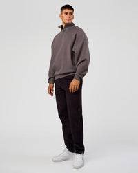 Man wearing AfterDark ZeroCrease Quarter Zip - Duskstone | Model:Jackson | Size:L | Thumbnail Index: 6