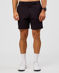 Man wearing All Day ZeroCrease™ Regular 8" Short - Black | Model:Liam | Size:34 | Thumbnail Index: 1