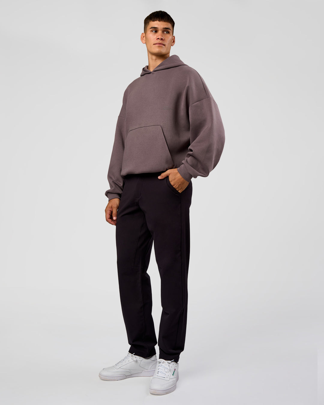 Man wearing All Day ZeroCrease™  Regular Pant - Black | Model:Jackson | Size:34 - view 8
