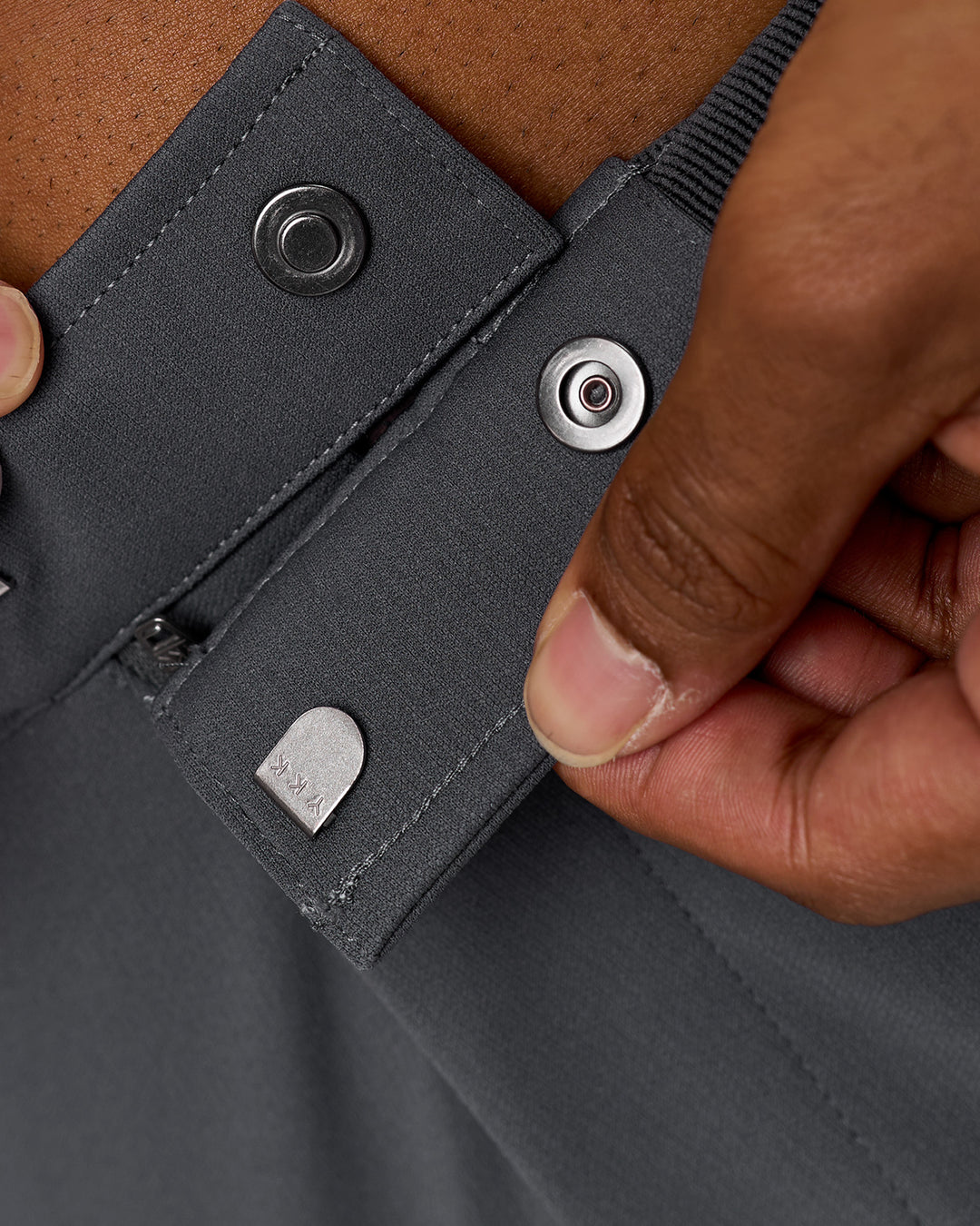 Man wearing All Day ZeroCrease™  Regular Pant - Dark Storm | Model:Xav | Size:L - view 4