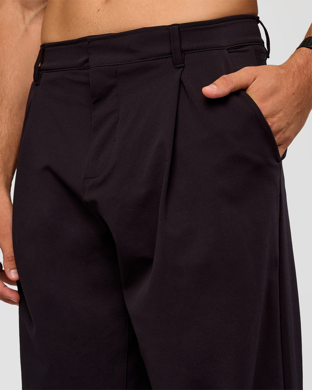 Man wearing All Day ZeroCrease™ Wide Leg Pant - Black | Model:Liam | Size:34 - view 3