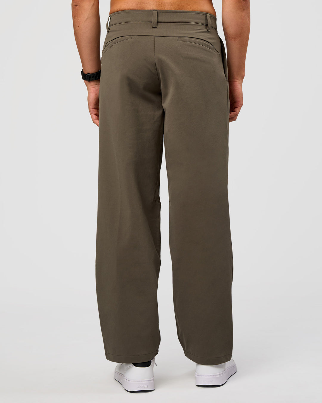 Man wearing All Day ZeroCrease™ Wide Leg Pant - Walnut Grey | Model:Liam | Size:L - view 4