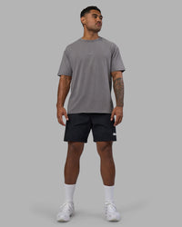 Man wearing Base FLXCotton Tee Oversized - Storm Front Washed | Model:Xav | Size:L | Thumbnail Index: 0